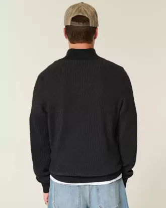 Boxy Quarter-Zip Sweater