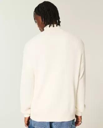 Boxy Quarter-Zip Sweater