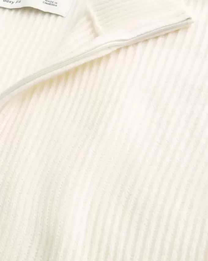 Boxy Quarter-Zip Sweater