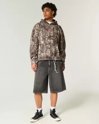 Boxy Shelby Graphic Camo Hoodie