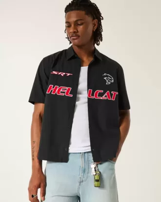 Boxy Short-Sleeve Dodge Hellcat Graphic Shirt