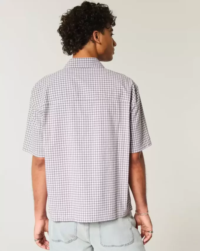 Boxy Short-Sleeve Embroidered Graphic Shirt Boxy Short-Sleeve Embroidered Graphic Shirt