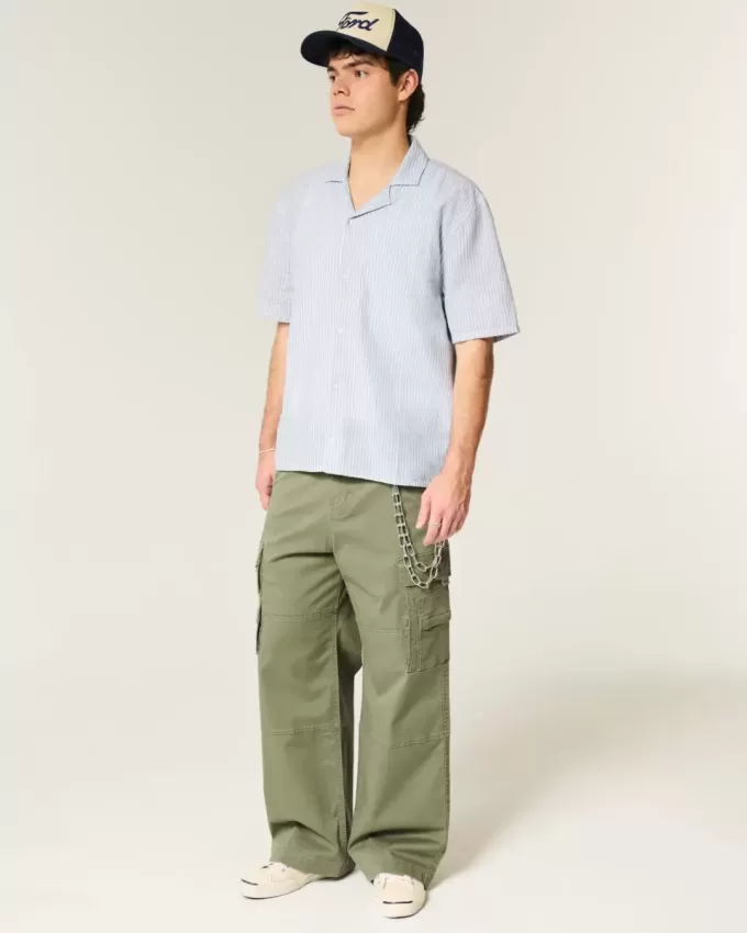 Boxy Short-Sleeve Linen-Blend Shirt Boxy Short-Sleeve Linen-Blend Shirt