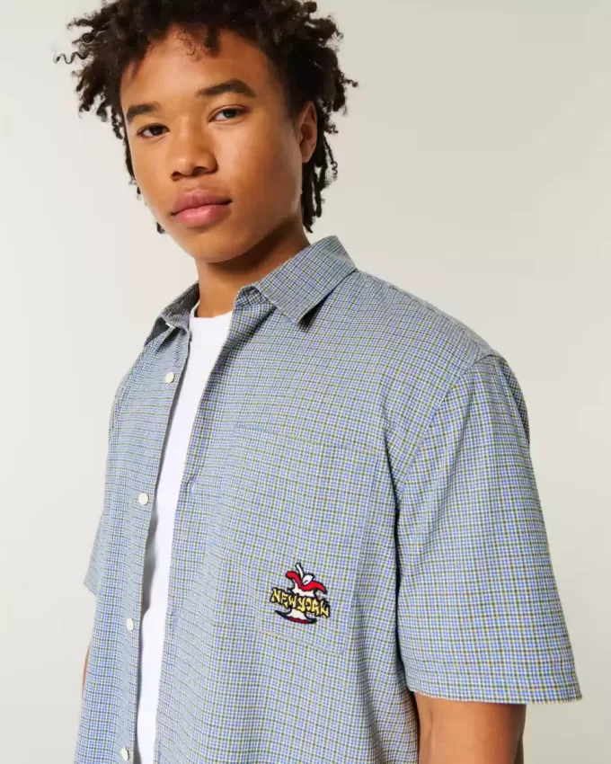 Boxy Short-Sleeve New York Graphic Shirt