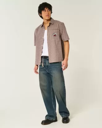 Boxy Short-Sleeve Playing Card Graphic Shirt