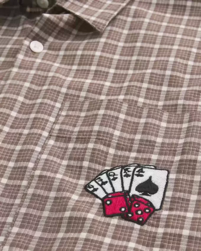 Boxy Short-Sleeve Playing Card Graphic Shirt