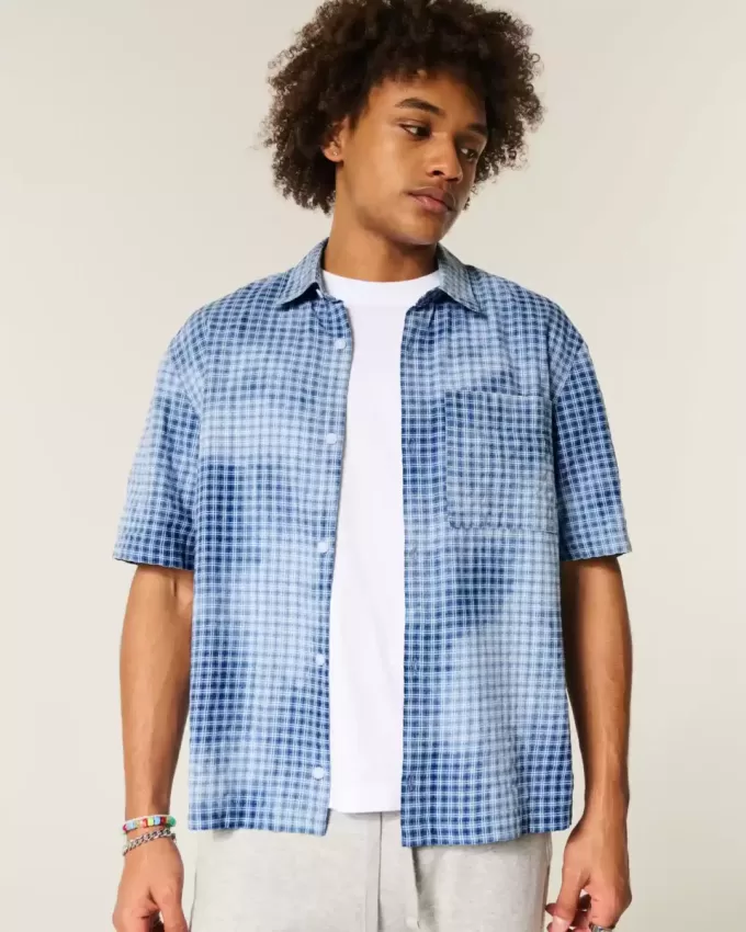 Boxy Short-Sleeve Pocket Shirt