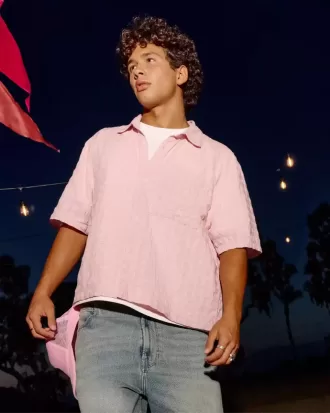 Boxy Short-Sleeve Pocket Shirt