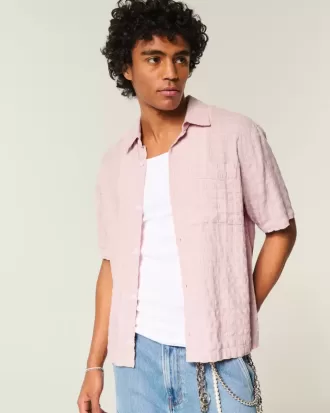 Boxy Short-Sleeve Pocket Shirt
