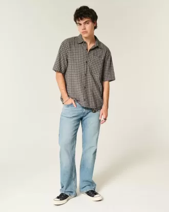 Boxy Short-Sleeve Pocket Shirt