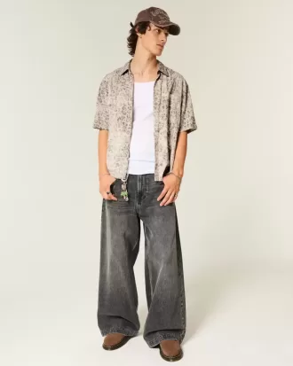 Boxy Short-Sleeve Pocket Shirt