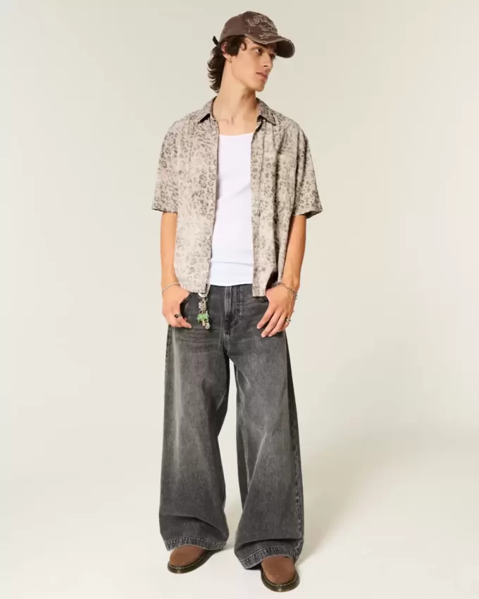 Boxy Short-Sleeve Pocket Shirt