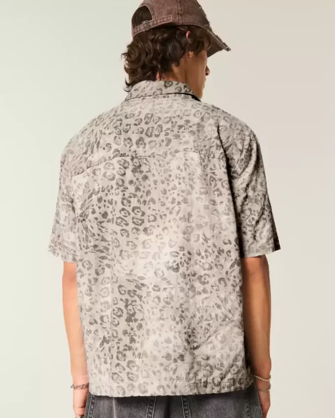 Boxy Short-Sleeve Pocket Shirt