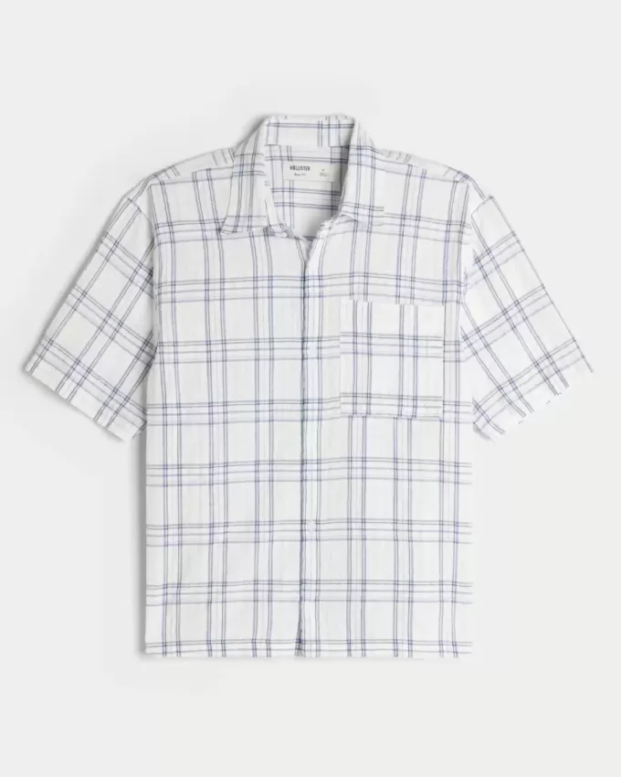Boxy Short-Sleeve Pocket Shirt