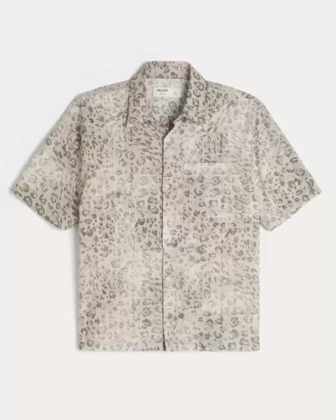 Boxy Short-Sleeve Pocket Shirt