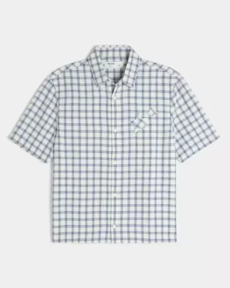 Boxy Short-Sleeve Star Applique Shirt