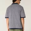 Boxy Short-Sleeve Sweater Polo