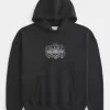 Boxy Skull Graphic Hoodie