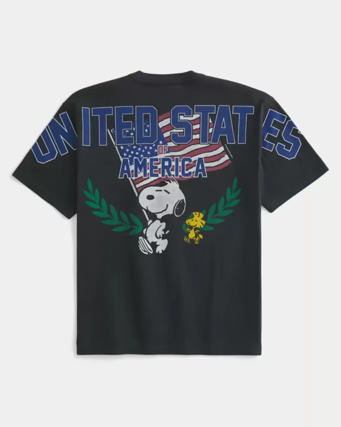 Boxy Snoopy USA Graphic Tee Boxy Snoopy USA Graphic Tee