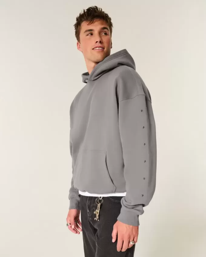 Boxy Star Detail Hoodie