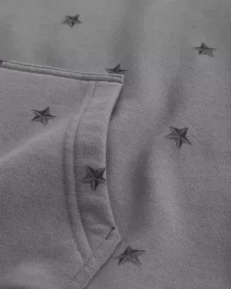 Boxy Star Pattern Hoodie