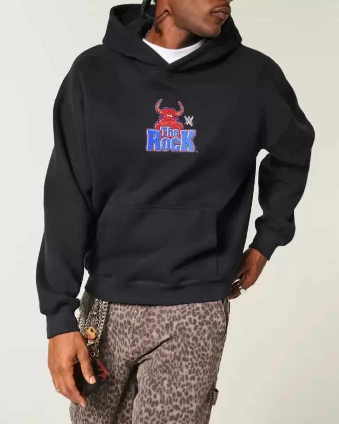 Boxy The Rock Graphic Hoodie