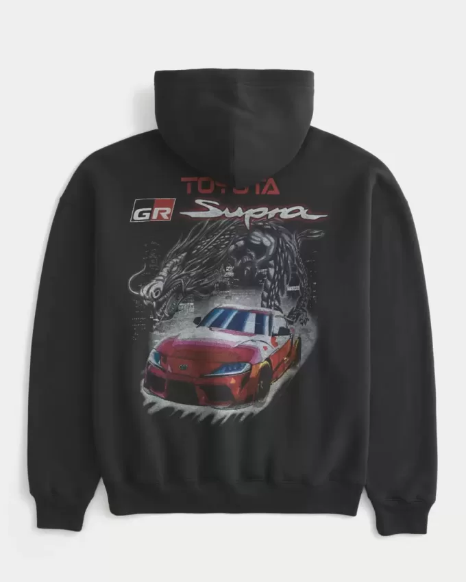Boxy Toyota Supra Graphic Hoodie