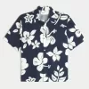 Boxy Tropical Pattern Linen-Blend Shirt Boxy Tropical Pattern Linen-Blend Shirt
