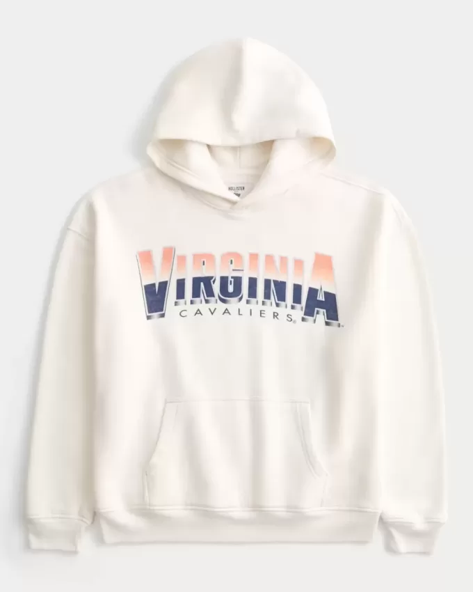 Boxy University of Virginia Cavaliers Graphic Hoodie