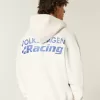 Boxy Volkswagen Racing Graphic Zip-Up Hoodie