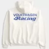 Boxy Volkswagen Racing Graphic Zip-Up Hoodie