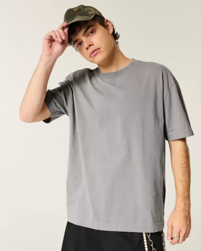 Boxy Washed Heavyweight Crew T-Shirt