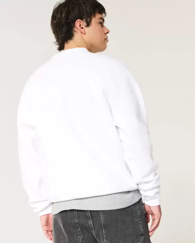 Boxy West Coast Marathon Graphic Crew Sweatshirt