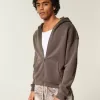 Boxy Zip-Up Hoodie