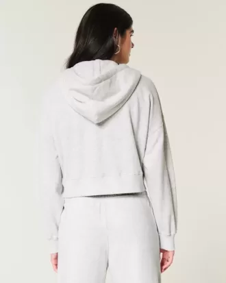 Boxy Zip-Up Hoodie