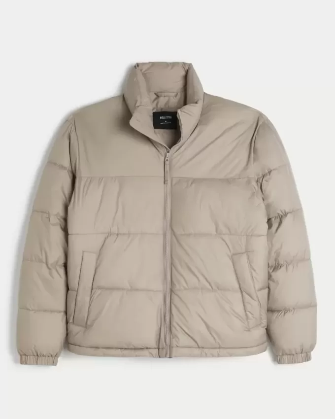 Boxy Zip-Up Puffer Jacket