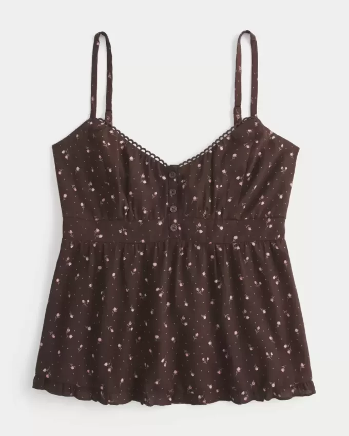 Button Babydoll Top