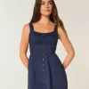 Button-Front Mini Dress