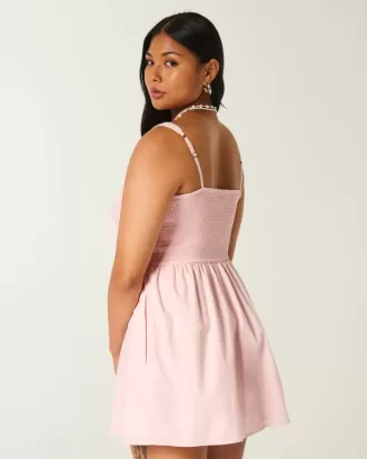 Button-Front Mini Dress