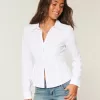 Button-Through Poplin Shirt