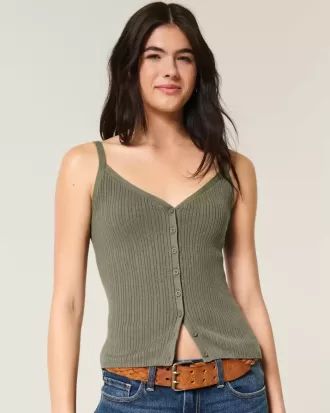 Button-Through Sweater Tank
