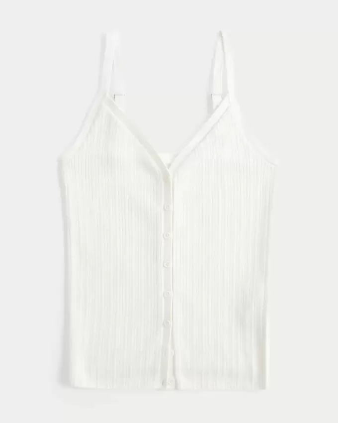 Button-Through Sweater Tank