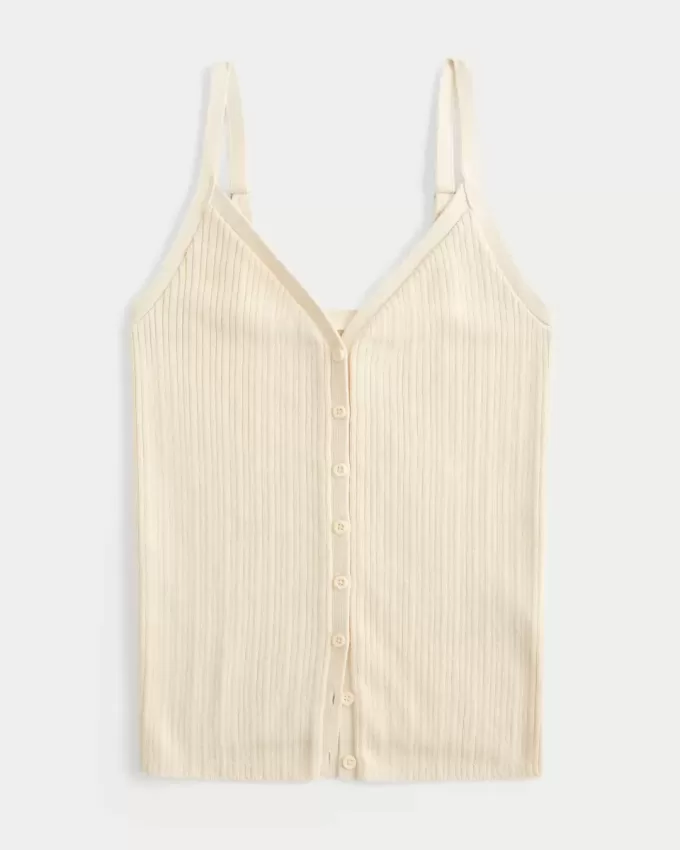 Button-Through Sweater Tank