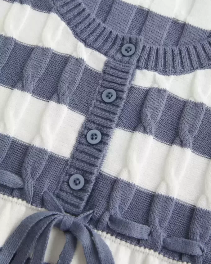 Cable-Knit Babydoll Sweater