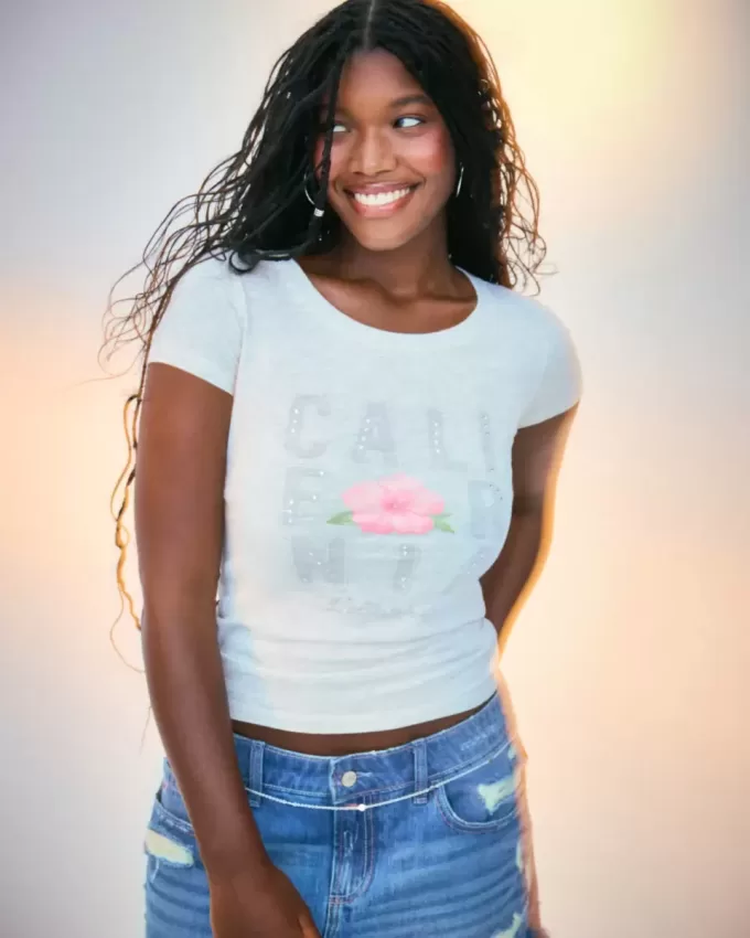 California Logo Graphic Baby Tee