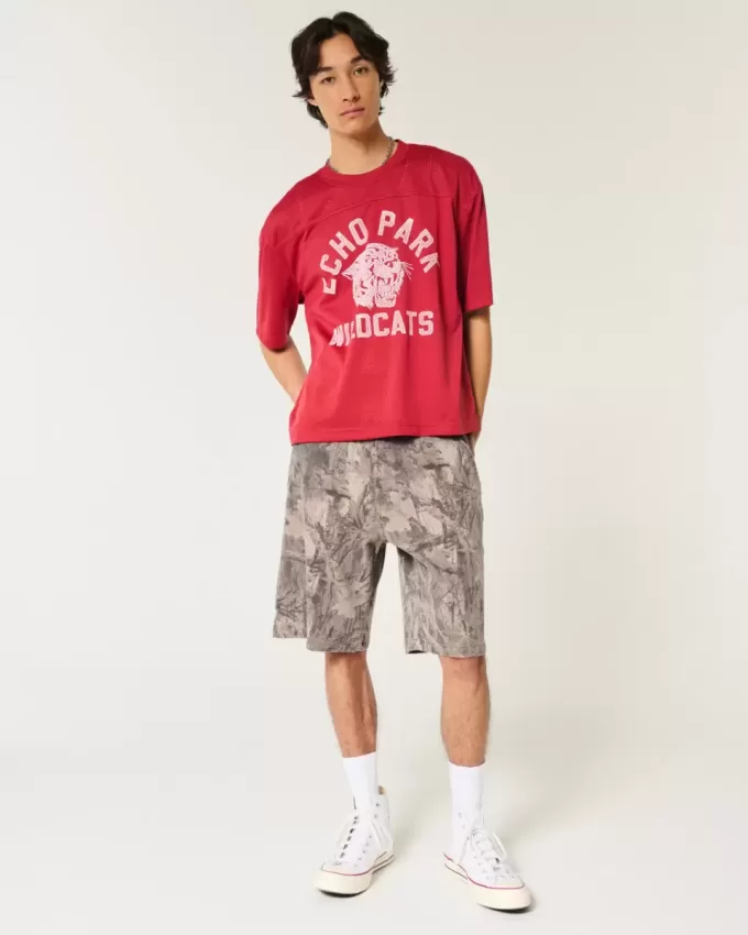 Camo Baggy Denim Painter Shorts