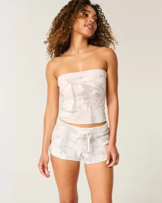 Camo Fleece Mini Shorts