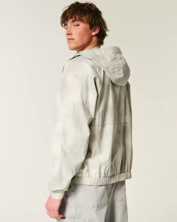 Camo Zip-Up Windbreaker Jacket Camo Zip-Up Windbreaker Jacket