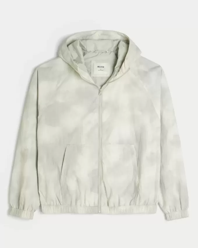 Camo Zip-Up Windbreaker Jacket Camo Zip-Up Windbreaker Jacket