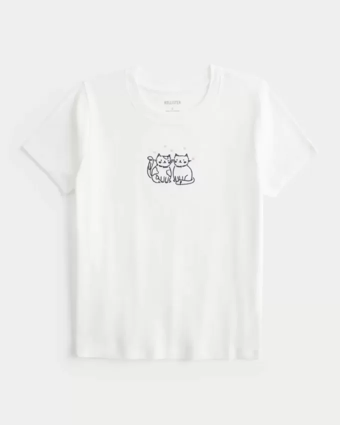 Cat Graphic Baby Tee